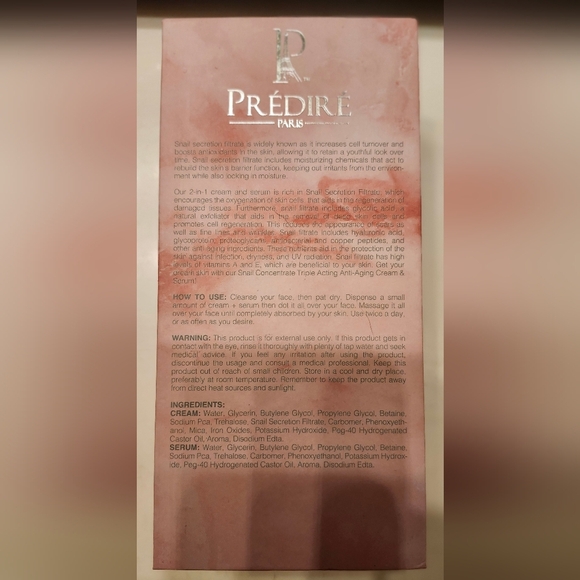 NIB-Snail Concentrate Triple Acting Anti-Aging Cream & Serum - Picture 5 of 6